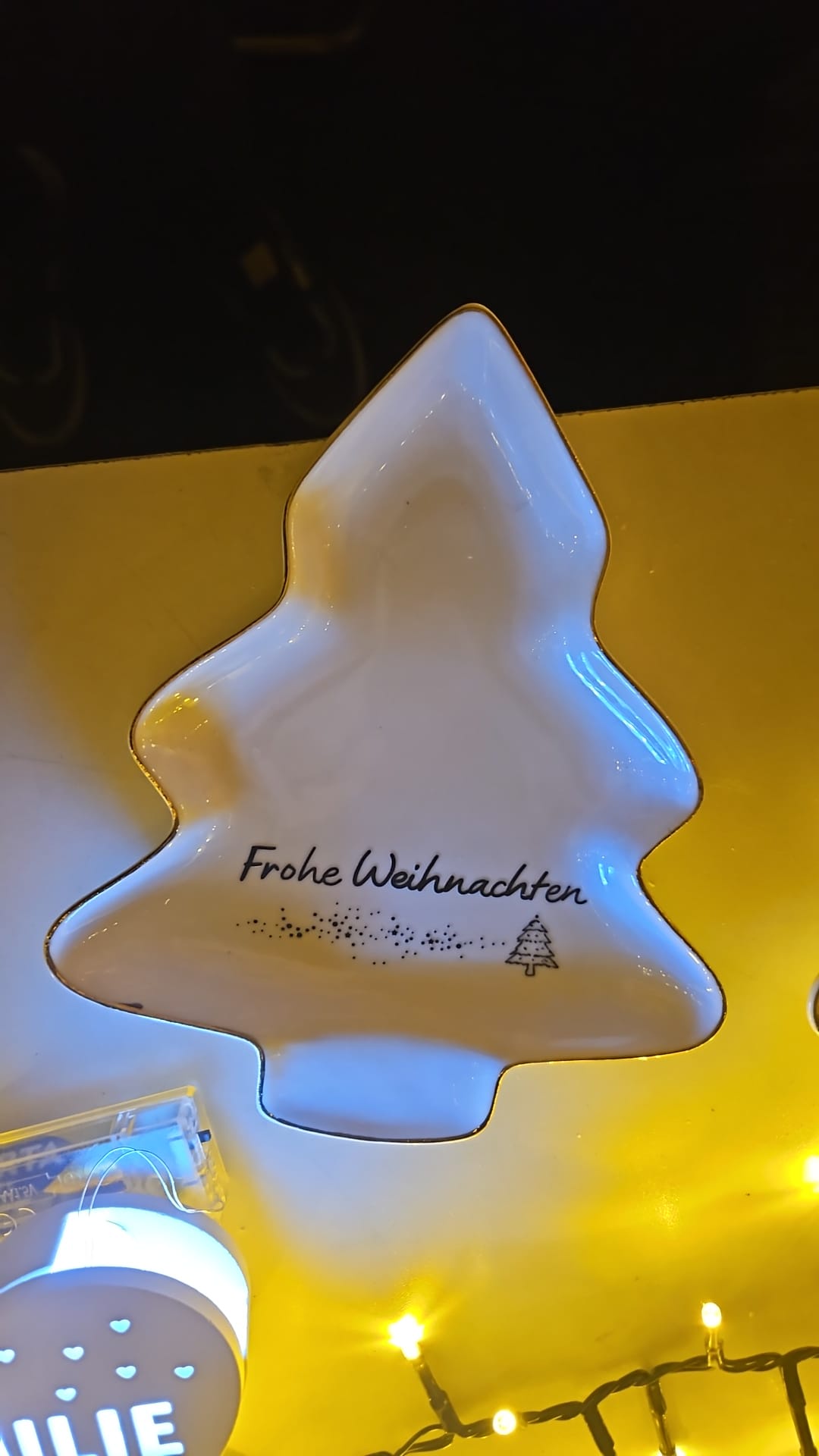 Keramikteller — Weihnachtsmotiv, Plotterfolie